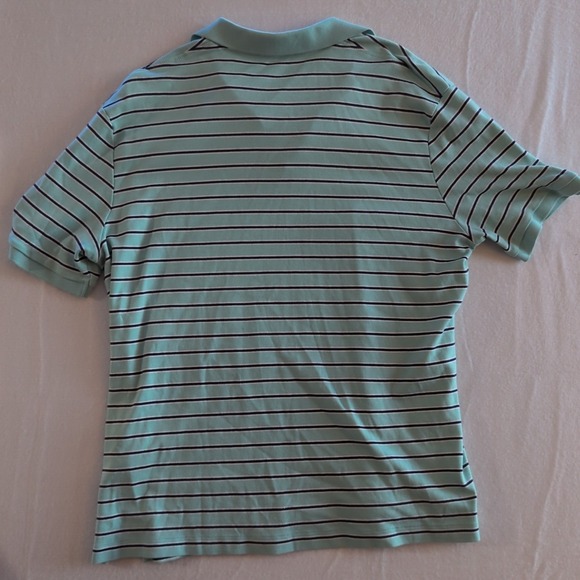 Polo Golf Ralph Lauren Pima Cotton Shirt Men Size XL Pony Stripe Blue/Green - Picture 7 of 9